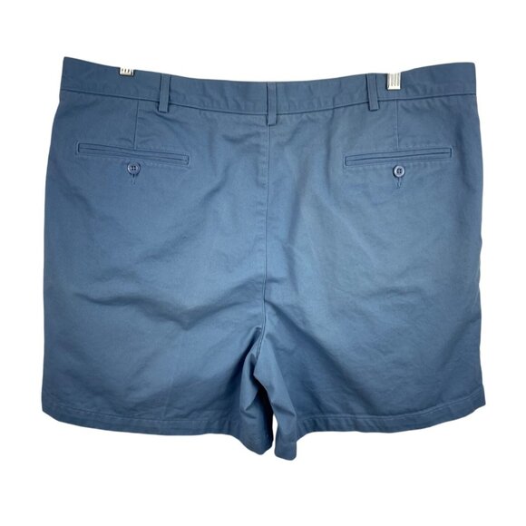 Lands End Mens Blue Pleated Chino Shorts Size 42 - Picture 2 of 10
